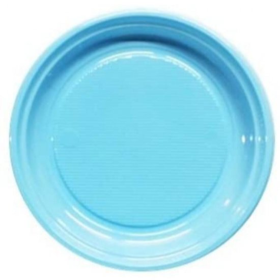 Farfurii Plastic OTI Dopla, Diametru 22 cm, 30 Buc/Set, Adanci, Culoare Bleu, Farfurii Aniversare, Farfurii Petrecere, Set Farfurii de Plastic, Farfurii Plastic de Unica Folosinta, Vesela de Unica Folosinta, Farfurii Plastic pentru Petreceri