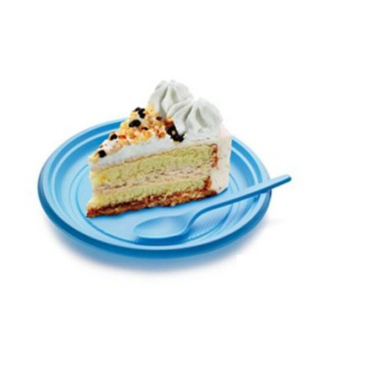 Farfurii Plastic OTI Dopla, Diametru 17 cm, 50 Buc/Set, Culoare Bleu, Farfurii Aniversare, Farfurii Petrecere, Set Farfurii de Plastic, Farfurii Plastic de Unica Folosinta, Vesela de Unica Folosinta, Farfurii Plastic pentru Petreceri