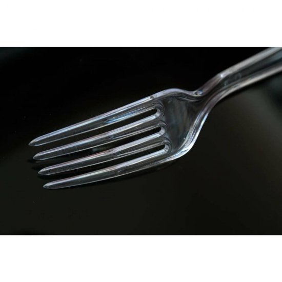Furculite din Plastic OTI Cristal Lux, Unica Folosinta, 100 Buc/Set, 16.3 cm, Transparente, Tacamuri de Unica Folosinta, Furculite Transparente din Plastic OTI Cristal Lux, Furculite de Unica Folosinta, Furculite din Plastic Unica Folosinta