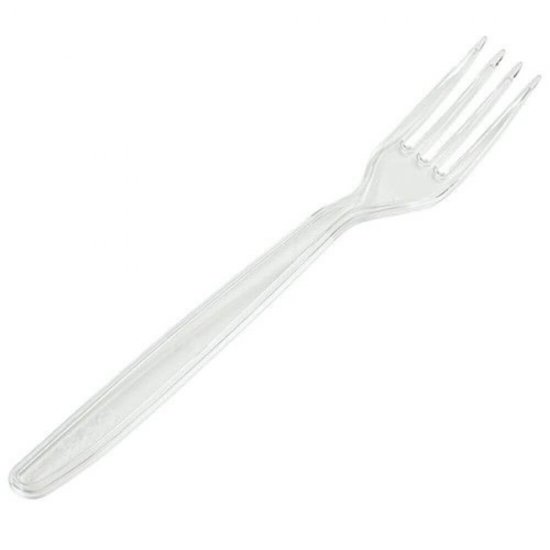 Furculite din Plastic OTI Cristal Lux, Unica Folosinta, 100 Buc/Set, 16.3 cm, Transparente, Tacamuri de Unica Folosinta, Furculite Transparente din Plastic OTI Cristal Lux, Furculite de Unica Folosinta, Furculite din Plastic Unica Folosinta