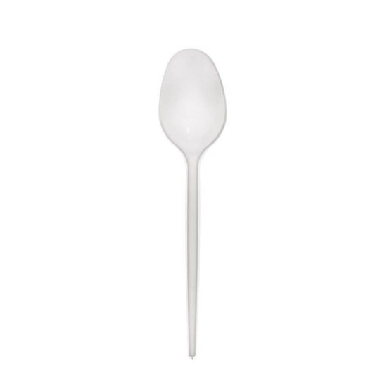 Linguri din Plastic de Unica Folosinta, 20 Buc/Set, Lungime 16.3 cm, Culoare Alba, Set Linguri din Plastic, Tacamuri de Unica Folosinta, Linguri Albe din Plastic, Linguri de Unica Folosinta, Linguri din Plastic pentru Catering