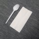 Set Lingura si Servetel OTI, Unica Folosinta, 100 Buc/Set, Culoare Alba, Tacamuri Fast Food, Seturi Unica Folosinta Catering, Tacamuri de Unica Folosinta, Tacamuri de Plastic