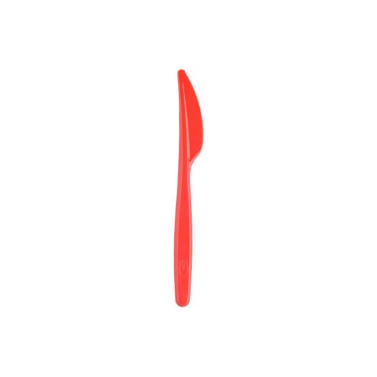 Cutite Plastic Unica Folosinta OTI Dopla, 20 Buc/Set, 16.3 cm, Rosu, Set Cutite din Plastic Rosii, Tacamuri de Unica Folosinta, Cutite Rosii din Plastic, Cutite de Unica Folosinta, Cutite din Plastic pentru Catering