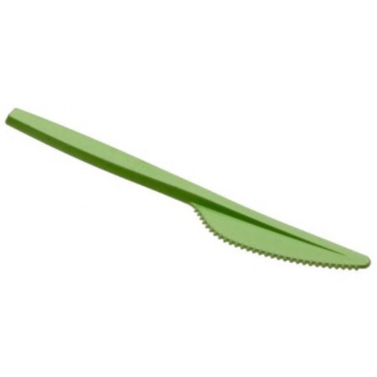 Cutite Plastic Unica Folosinta OTI Dopla, 20 Buc/Set, 16.3 cm, Verde, Set Cutite din Plastic Verde, Tacamuri de Unica Folosinta, Cutite Verzi din Plastic, Cutite de Unica Folosinta, Cutite din Plastic pentru Catering