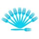 Furculite Plastic OTI Dopla, 20 Buc/Set,16.5 cm, Bleu, Furculite Bleu de Plastic, Tacamuri de Unica Folosinta, Furculite de Unica Folosinta, Furculite din Plastic pentru Catering, Furculite din Plastic Unica Folosinta