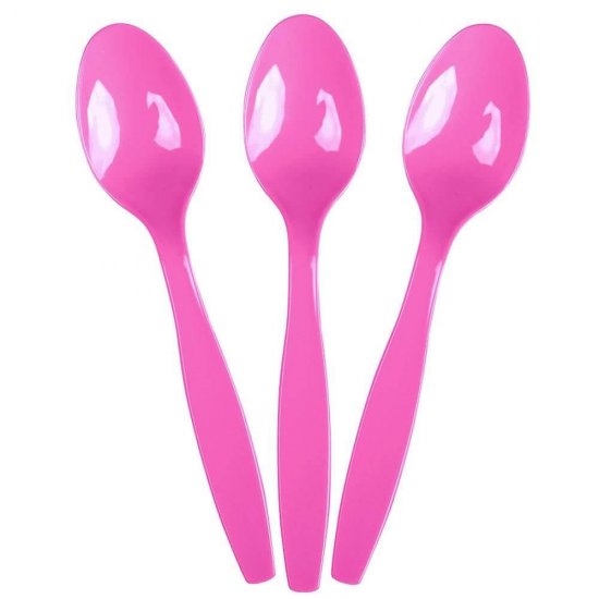 Linguri din Plastic OTI Dopla, 20 Buc/Set, 16.3 cm, Fuchsia, Linguri Fuchsia din Plastic, Set Linguri din Plastic, Tacamuri de Unica Folosinta, Linguri Fuchsia din Plastic, Linguri de Unica Folosinta, Linguri din Plastic pentru Catering