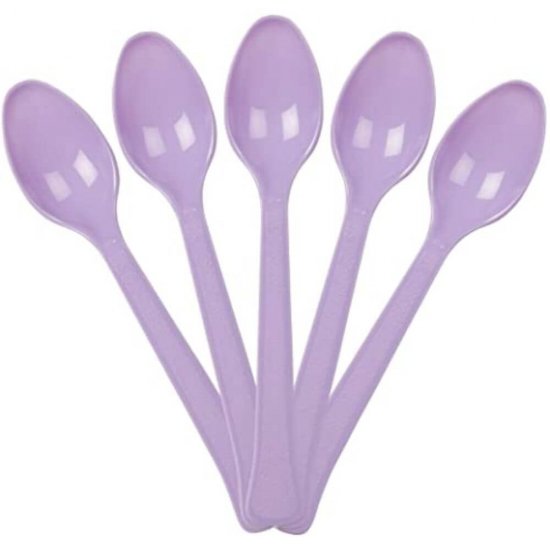 Linguri din Plastic OTI Dopla, 20 Buc/Set, 16.3 cm, Lila, Linguri Bleu din Plastic, Set Linguri din Plastic, Tacamuri de Unica Folosinta, Linguri Lila din Plastic, Linguri de Unica Folosinta, Linguri din Plastic pentru Catering