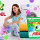 Set 74 Capsule de Detergent pentru Rufe Colorate Ariel Color All in 1 Pods, pentru Masini de Spalat, Capsule de Detergent, Set Capsule de Detergent, Cutie de Capsule pentru Detergent, Capsule de Detergent pentru Masina de Spalat 