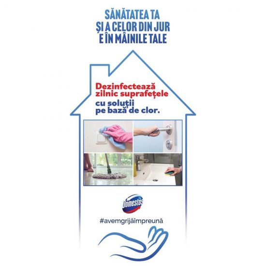 Dezinfectant Domestos Professional, 750 ml, Detergent Dezinfectant Lichid, Detergent Detartrant, Detergent Dezodorizant, Dezinfectant Utilizarea Sanitara, Detergent Dezinfectant Domestos, Domestos Dezinfectant Lichid