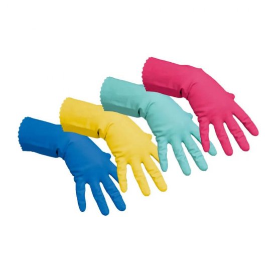 Set 50 Manusi de Menaj Vileda Colors, S si M, Nitril, Set Manusi din Nitril, Manusi Menaj Vileda, Set Manusi Curatenie Casa, Manusi Menaj Protectie Maini, Manusi Nitril pentru Curatenie si Menaj Casa