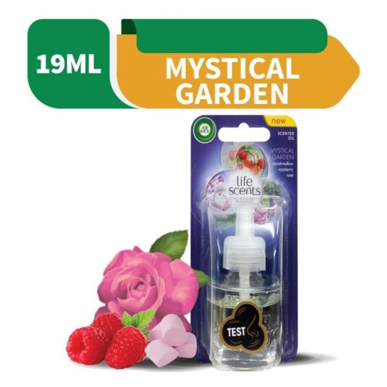 Rezerva pentru Odorizant Electric Air Wick Mystical Garden,19 ml, Parfum de Trandafir si Zmeura, Rezerve Odorizante pentru Priza, Rezerva Odorizant de Camera Uleiuri Esentiale, Rezerva Parfum Air Wick Aparat Electric Odorizant