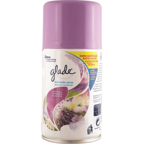 Rezerva Odorizant GLADE Spray, Lavanda si Iasomie, 269 ml, Rezerva Glade Lavanda si Iasomie, Glade Spray Rezerva Lavanda, Rezerva Glade cu Parfum de Lavanda si Iasomie, Rezerva Glade 269ml, Rezerva Odorizant Glade Lavanda si Iasomie