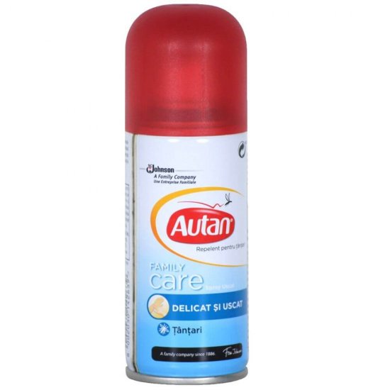 Spray Anti-Intepaturi Insecte AUTAN Family Care, 100 ml, Spray-uri Protectoare Impotriva Insectelor, Spray Contra Intepaturilor de Insecte, Solutie Spray Anti Intepaturi Tantari, Solutii Spray Protectie Anti Muscaturi Tantari, Solutie Protectie Tantari