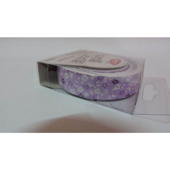 Banda Inflorata Autoadeziva DACO, 1.5x400 cm, Mov/Alb, Banda Adeziva, Banda Textila Decorativa, Benzi Decorative cu Adeziv, Banda Decorativa, Banda Decorativa cu Lipici, Panglica Adeziva cu Flori