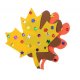 Spuma Autoadeziva DACO, 8 Buc/Set, 198x203x2 mm, Model Frunze, Multicolor, Accesorii Craft, Accesorii Creatie, Frunze Decorative din Spuma, Frunze Decorative cu Adeziv, Set Frunze cu Lipici, Frunzulite Decorative din Spuma, Frunze din Spuma Adeziva