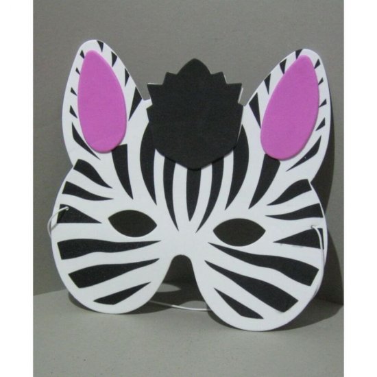Masca Spuma DACO, 1 Buc/Set, Model Fii o Zebra, Multicolor, Masti Animale Copii, Masti Tematice pentru Copii, Masti Petrecere, Accesorii Craft, Accesorii Creatie, Masca pentru Copii, Masca Model Zebra, Masca din Spuma pentru Copii, Masca cu Elastic