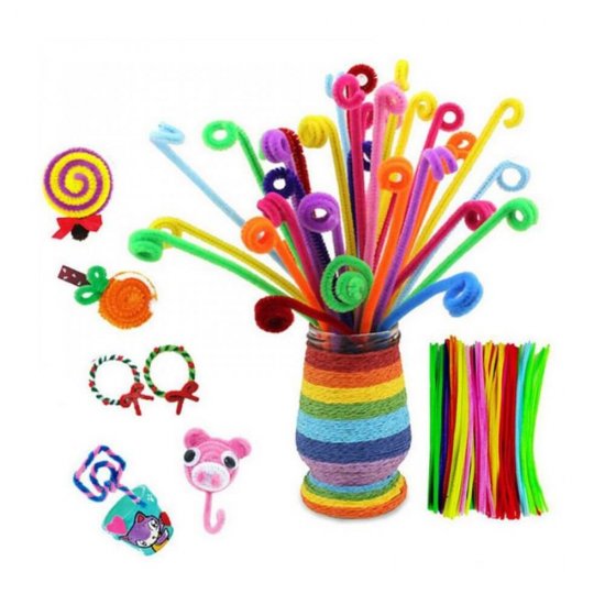 Sarma Plusata DACO, 15 Buc/Set, 15 cm, Multicolor, Sarma Colorata, Sarma Daco, Sarma pentru Decoratii, Sarma Plusata Activitati, Sarma Plusata Modele, Sarme Plusate, Sarma Flexibila Plusata