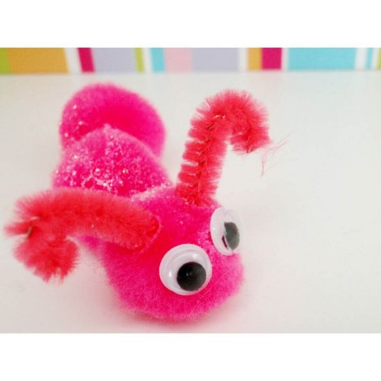 Set Roz si Pufos DACO, 80 Buc/Set, Multicolor, Dimensiuni Variabile, Accesorii Craft, Accesorii Creatie, Pom Pom Roz, Sarma Plusata Roz, Bile Plusate, Bilute Plusate Roz