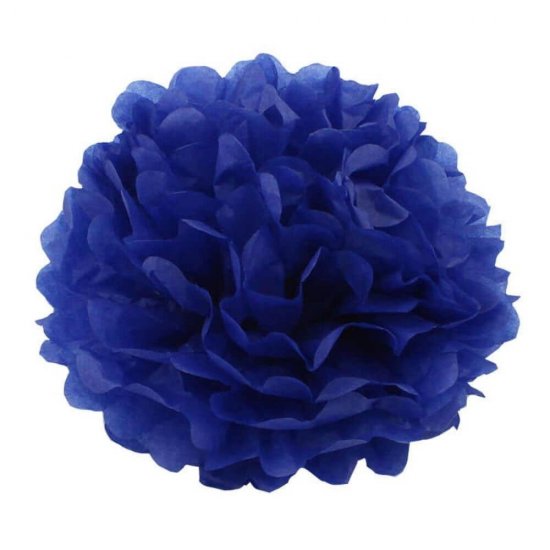 Sfere Pom Pom DACO, 3 Buc/Set, 23.5 cm, Model Sfere Petrecarete, Albastre, Accesorii Creatie, Accesorii Craft, Sfere Pom Pom, Sfere Pom Pom de Petrecere, Pom Pom Hartie, Pompoane Decorative Hartie, Pompon din Hartie