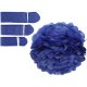 Sfere Pom Pom DACO, 3 Buc/Set, 23.5 cm, Model Sfere Petrecarete, Albastre, Accesorii Creatie, Accesorii Craft, Sfere Pom Pom, Sfere Pom Pom de Petrecere, Pom Pom Hartie, Pompoane Decorative Hartie, Pompon din Hartie