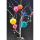 Sfere Pom Pom DACO, 3 Buc/Set, 23.5 cm, Model Sfere Petrecarete, Albastre, Accesorii Creatie, Accesorii Craft, Sfere Pom Pom, Sfere Pom Pom de Petrecere, Pom Pom Hartie, Pompoane Decorative Hartie, Pompon din Hartie