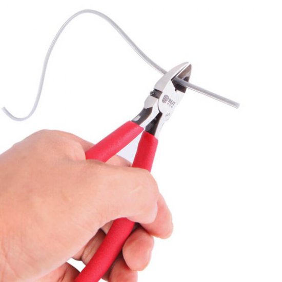 Cleste de Taiat DACO, 11.5 cm, Cleste pentru Confectionarea Bijuteriilor, Metal, Maner Cauciucat, Varf pentru Taiat, Cleste de Taiat, Cleste pentru Taiat, Cleste Taiat Bijuterii, Cleste Bijuterii