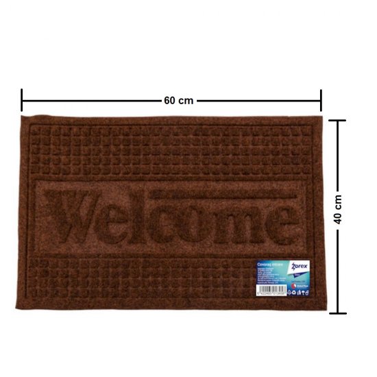 Covoras pentru Intrare din Cauciuc Sintetic, 60x40 cm, Culoare Maro, Covorase pentru Intrare Zorex Pro, Covoras pentru Usa, Covorase din Cauciuc Sintetic, Pres pentru Usa, Presuri pentru Intrare, Covorase Intrare si Presuri