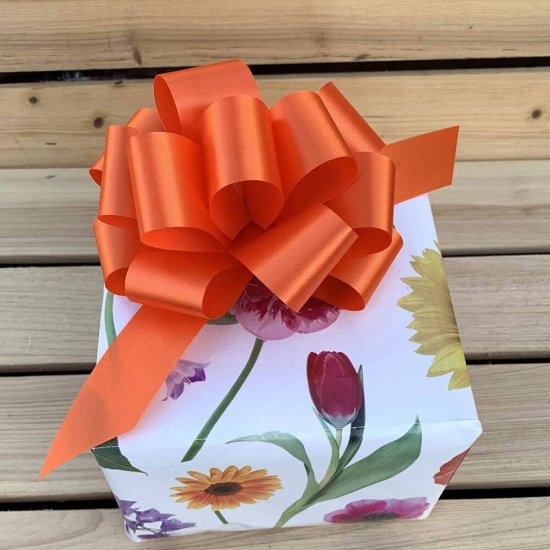 Fundite Mari, 20 Buc/Set, Culoare Portocalie, Funda Portocalie, Funde cu Autoformare, Funda Cadou, Funda Autoformare, Panglica Cadou, Fundite Cadouri, Fundite cu Autoformare, Funda Rapida, Decoratiuni Cadouri