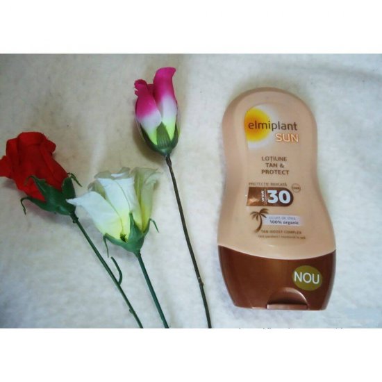 Lotiune Protectie Solara Elmiplant Sun Tan&Protect, SPF 30, 200 ml, cu Unt de Shea, Lotiune de Corp cu Protectie Solara, Lotiune de Plaja, Lotiune pentru Protectie si Bronzare, Lotiune Protectie Solara si Bronzare, Lotiune Protectie Solara 20 SPF