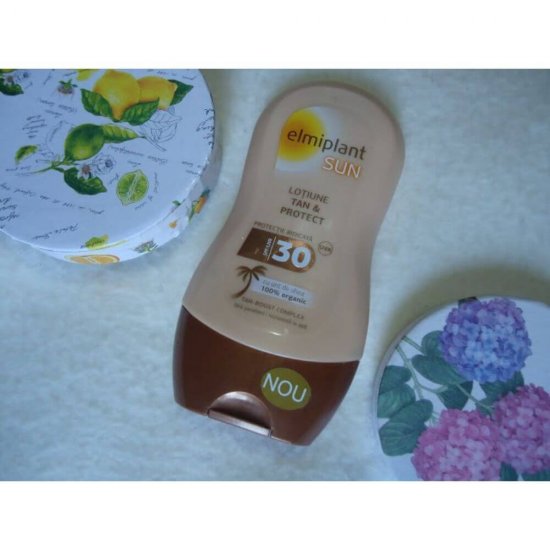 Lotiune Protectie Solara Elmiplant Sun Tan&Protect, SPF 30, 200 ml, cu Unt de Shea, Lotiune de Corp cu Protectie Solara, Lotiune de Plaja, Lotiune pentru Protectie si Bronzare, Lotiune Protectie Solara si Bronzare, Lotiune Protectie Solara 20 SPF