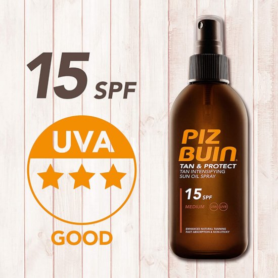 Spray pentru Accelerarea Bronzului Piz Buin Tan & Protect SPF 15, 150 ml, Spray Bronz, Ulei pentru Bronz, Spray pentru Bronz, Spray Accelerare Bronz, Spray Bronz Piz Buiz, Spray Bronz cu SPF, Spray Bronz SPF, Spray Bronz Piele