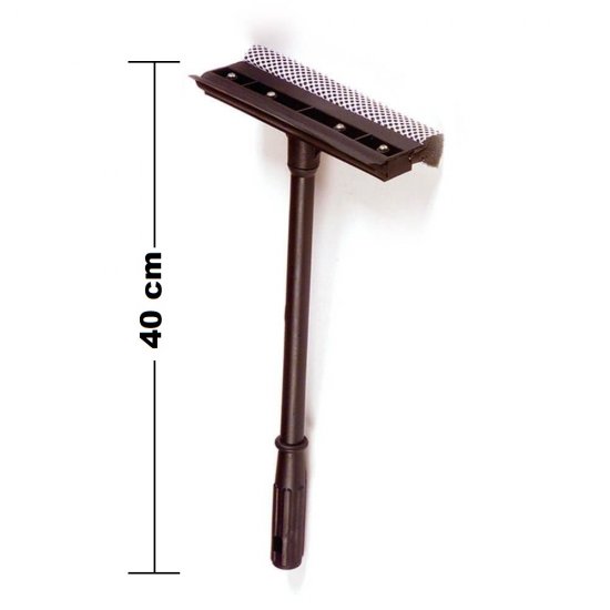 Stergator Abraziv Profesional OTI pentru Geamuri, Lungime 40 cm, Coada din Plastic, Culoare Neagra, Racleta pentru Geamuri, Raclete Abrazive OTI, Stergatoare pentru Geam, Ustensile de Spalat Geamuri, Stergator Profesional de Geamuri