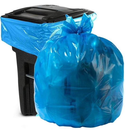 Saci Menajeri, 240L, 110x125 cm, 10 Buc/Rola, Material LDPE, Albastri, Rola Saci Menajeri, Role Saci Menaj, Saci Menajeri in Rola, Rola Saci de Gunoi, Saci Menaj, Saci de Gunoi, Saci Menajeri 240L