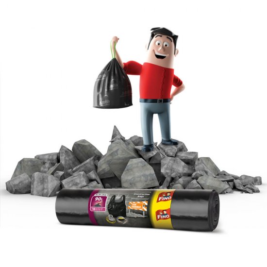 Saci Menajeri Fino Construction 90L, 10Buc/Set, Negri, Saci, Saci Menaj Negri, Saci Menajeri, Saci Fino, Saci Menajeri Fino, Saci de Gunoi, Saci pentru Gunoi, Saci de Gunoi Fino, Saci de Menaj, Saci pentru Menaj, Saci de Menaj Fino, Saci Menaj Constructii
