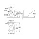 Vas WC Grohe Bau, Montare Suspendata, Alb, Rimless, 41x53.1x36.8 cm, Set Fixare Inclus, Vas WC, Vas de Toaleta, WC Grohe, Vas WC Alb