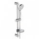 Set 6 Piese Ceraflex pentru Baie - Baterie cu Ventil Metalic pentru Lavoar, Baterie Cada si Dus, Bara Dus 600 mm, Savoniera, Para Dus 110 mm, Furtun Dus 1750 mm, Set Baie, Set pentru Baie, Set 6 Piese Baie, Set pentru Dus, Set Dus