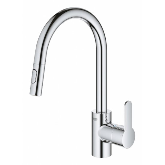 Baterie Inalta Grohe BauFlow pentru Lavoar, Monocomanda, Cromat, Grohe BauFlow, Baterie Inalta Lavoar, Lavoar cu Monocomanda, Baterie Grohe, Baterii Sanitare Grohe, Baterie Chiuveta, Baterie Grohe, Lavoar Baie, Obiect Sanitar Baie