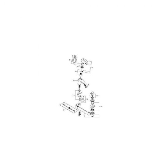 Baterie Grohe Eurosmart pentru Lavoar, cu Ventil, Monocomanda, Cromat, Grohe Eurosmart, Baterie Lavoar, Baterie cu Monocomanda pentru Lavoar, Baterie Grohe, Baterii Sanitare Grohe, Baterie Chiuveta, Obiect Sanitar Baie, Lavoar cu Ventil