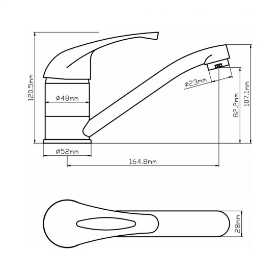 Baterie Sanobi Boema pentru Bucatarie, Pipa Medie, Cromat, Baterie pentru Bucatarie, Baterie cu Pipa Medie, Baterie pentru Bucatarie cu Pipa Medie, Baterie pentru Bucatarie Sanobi Boema, Baterie Cromat pentru Bucatarie