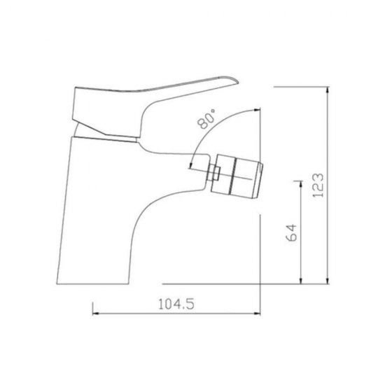 Baterie Sanobi Lotus pentru Bideu, Monocomanda, Cromat, Baterie Sanitara, Baterie pentru Bideu, Baterii pentru Bideu, Baterie Monocomanda pentru Bideu, Baterii Sanitare Sanobi
