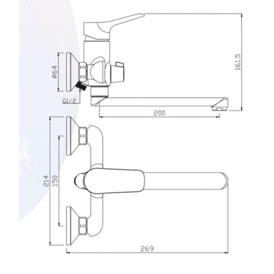 Baterie Sanobi Lotus pentru Cada cu Furtun + Para Dus, Cromat, Baterie pentru Cada, Baterie Sanitara, Baterie Sanitara pentru Cada, Baterie Cada cu Pipa Medie, Baterie Cada cu Furtun si Para Dus, Baterie pentru Cada Sanobi Lotus 