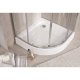 Cadita Dus Semirotunda Kolo First, 900x900x165 mm, Material Acrilic Alb, Cada pentru Dus 90x90x16.5 cm, Cadita pentru Dus, Cadite Semirotunde pentru Dus, Cadita Semirotunda pentru Cabina de Dus, Cadite pentru Cabinele de Dus