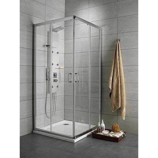 Cabina de Dus Patrata Kolo Rekord, 90x90x185 cm, cu Usa Glisanta, Cabine de Dus Patrate 90x90 cm Kolo Rekord, Cabina de Dus Patrata cu Usa Glisanta Kolo Rekord, Cabine de Dus Patrate cu Usi Glisante, Cabine de Dus