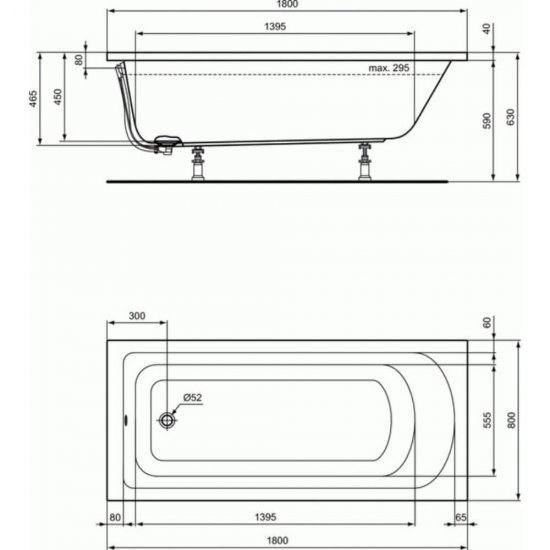 Cada Rectangulara IDEAL STANDARD Hotline New, 180x80 cm, Cada pentru Baie, Cada pentru Dus, Cada Dreptunghiulara, Cada Acril, Cada din Acril, Cada din Acril pentru Baie, Cada din Acril pentru Dus, Cada Alba, Cada Alba din Acril, Cada Alba pentru Baie