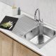 Chiuveta pentru Bucatarie Sanobi, Inox Alimentar, 760x435 mm, Orientare Dreapta, FInisaj Linen, Chiuveta, Chiuveta Inox, Chiuveta Sanobi, Chiuveta Inox Sanobi, Chiuveta pentru Blat, Chiuveta Bucatarie, Chiuveta pentru Bucatarie
