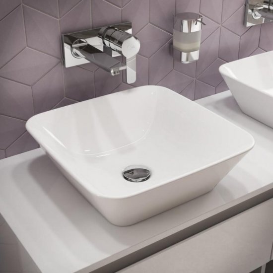 Lavoar Patrat pe Blat IDEAL STANDARD Connect Air, 40x40 cm, Fara Preaplin, Chiuveta pe Blat, Chiuveta pentru Baie, Lavoar pentru Baie, Lavoar Patrat pentru Baie, Chiuveta Patrata, Chiuveta Patrata pentru Baie, Lavoar Patrat fara Preaplin