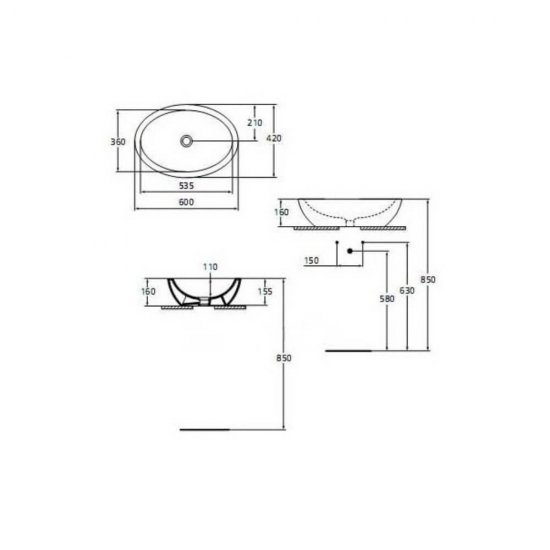 Lavoar Oval pe Blat IDEAL STANDARD Strada, 60x42 cm, Fara Preaplin, Lavoar pe Blat, Chiuveta pe Blat, Chiuveta pentru Baie, Lavoar pentru Baie, Lavoar Oval pentru Baie, Chiuveta Ovala, Chiuveta Ovala pentru Baie, Lavoar fara Preaplin