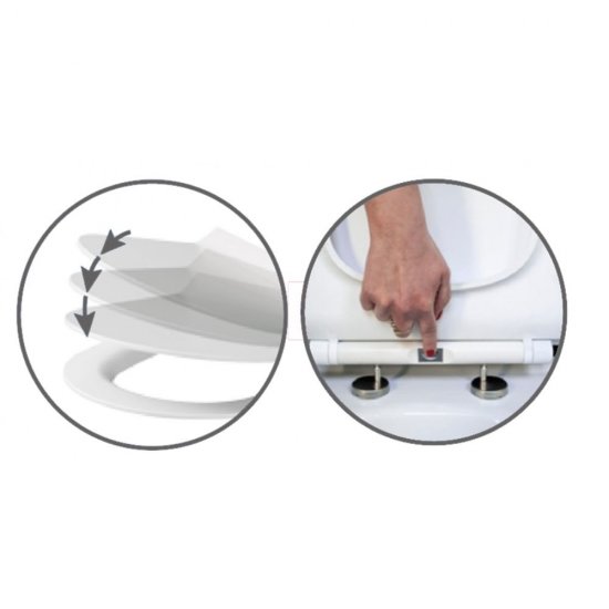 Capac WC Cersanit, Carina, Inchidere Soft-Close si Easy-Off, WC Cersanit, WC Easy-Off, Capac Toaleta, Sanitare, Obiecte Sanitare, Accesorii Baie