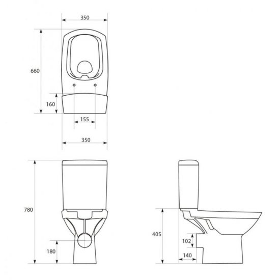 Set Vas WC Stativ Cersanit, Carina New CleanOn, Rimless, cu Rezervor si Capac Soft-Close si Easy-Of, Set Vas WC, WC Cersanit, WC CleanOn cu Rezervor si Capac, Capac WC Soft-Close si Easy-Of, Set Vas WC, Vase Toaleta, Sanitare, Obiecte Sanitare, Vase WC
