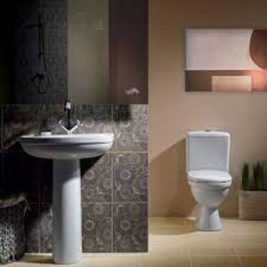 Set Vas WC cu Rezervor si Capac, Cersanit Carina CeanOn, Stativ, Vas WC Cersanit, Rezervor WC Cersanit, Capac de WC Cersanit, Set Vas WC cu Rezervor si Capac Stativ Cersanit